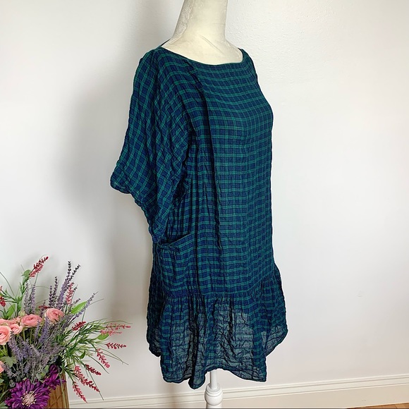 Morgane Le Fay NYC Plaid Tunic Dress with pockets - Picture 4 of 16